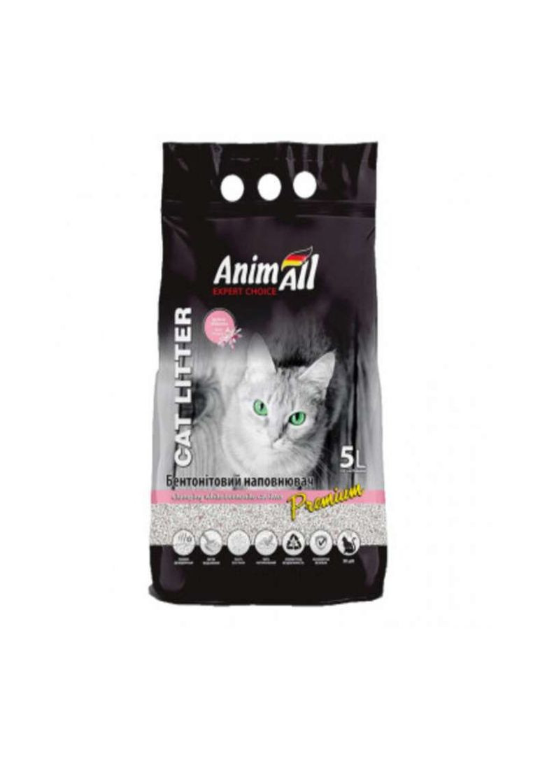 Белый бентонитовый наполнитель с ароматом детской присыпки для кошачьих туалетов Cat litter Premium Baby Powder - 5 л AnimAll (336183121)