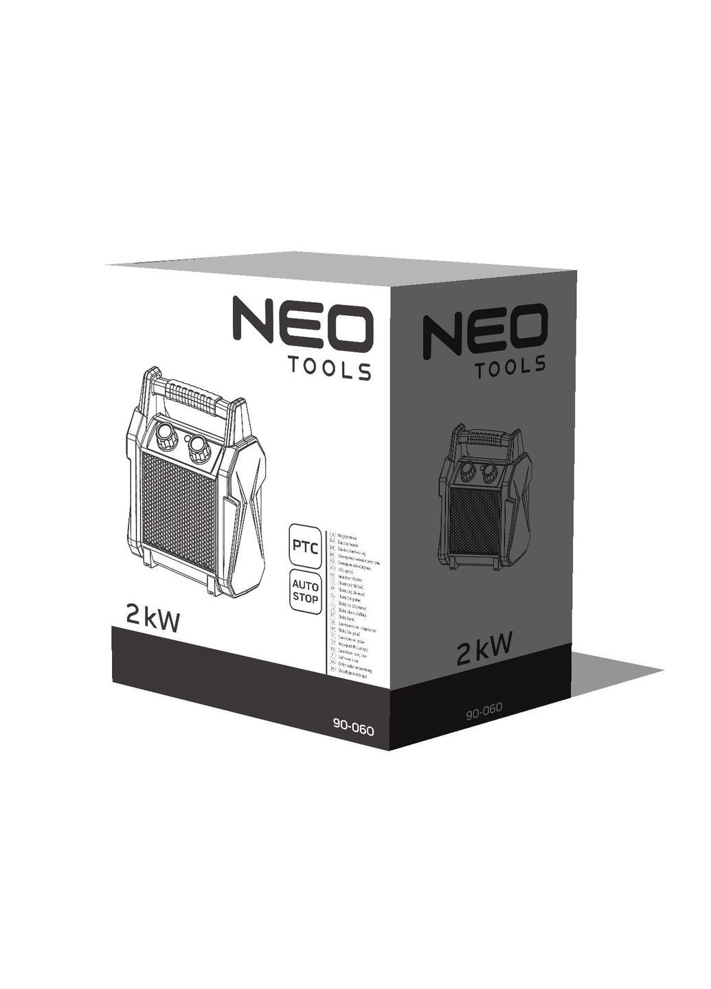 Тепловая пушка (2 кВт, 230 В, 20 кв.м) керамический обогреватель (24461) Neo Tools (307825803)