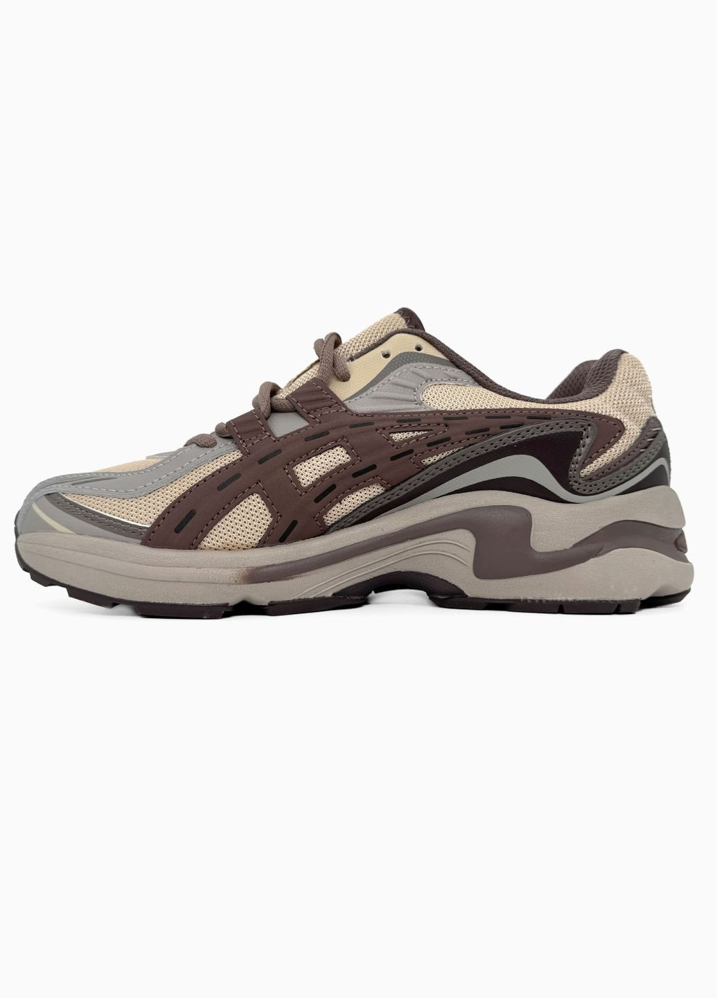 Бежевые демисезонные кроссовки мужские и женские asics gel-preleus beige brown | асикс гель-прелеус бежевые коричневые No Brand