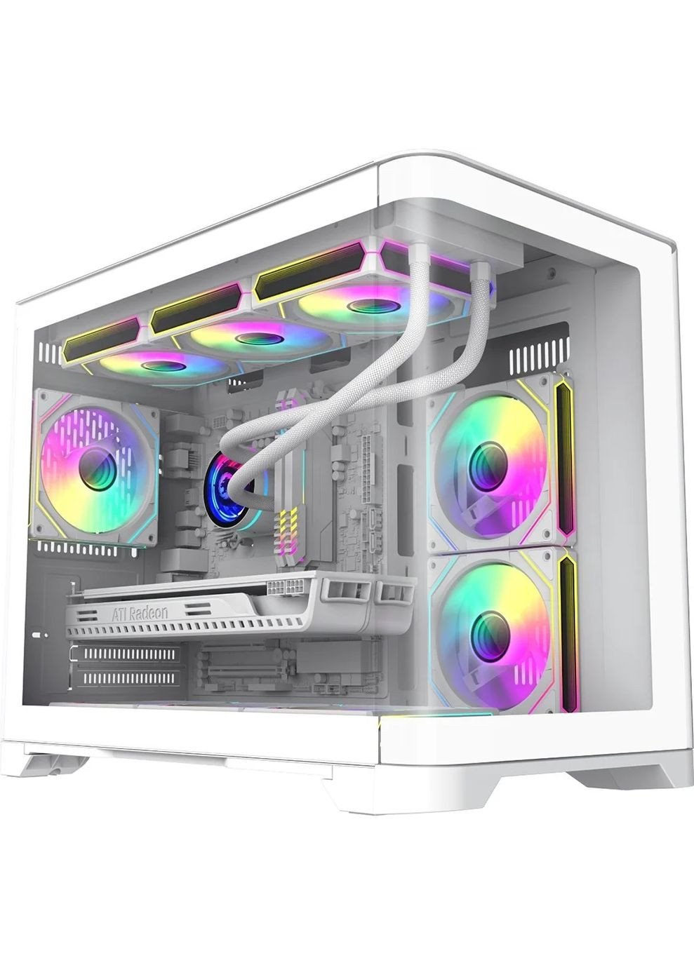 Корпус Hype-M Tempered Glass без БП White GameMax (360424759)