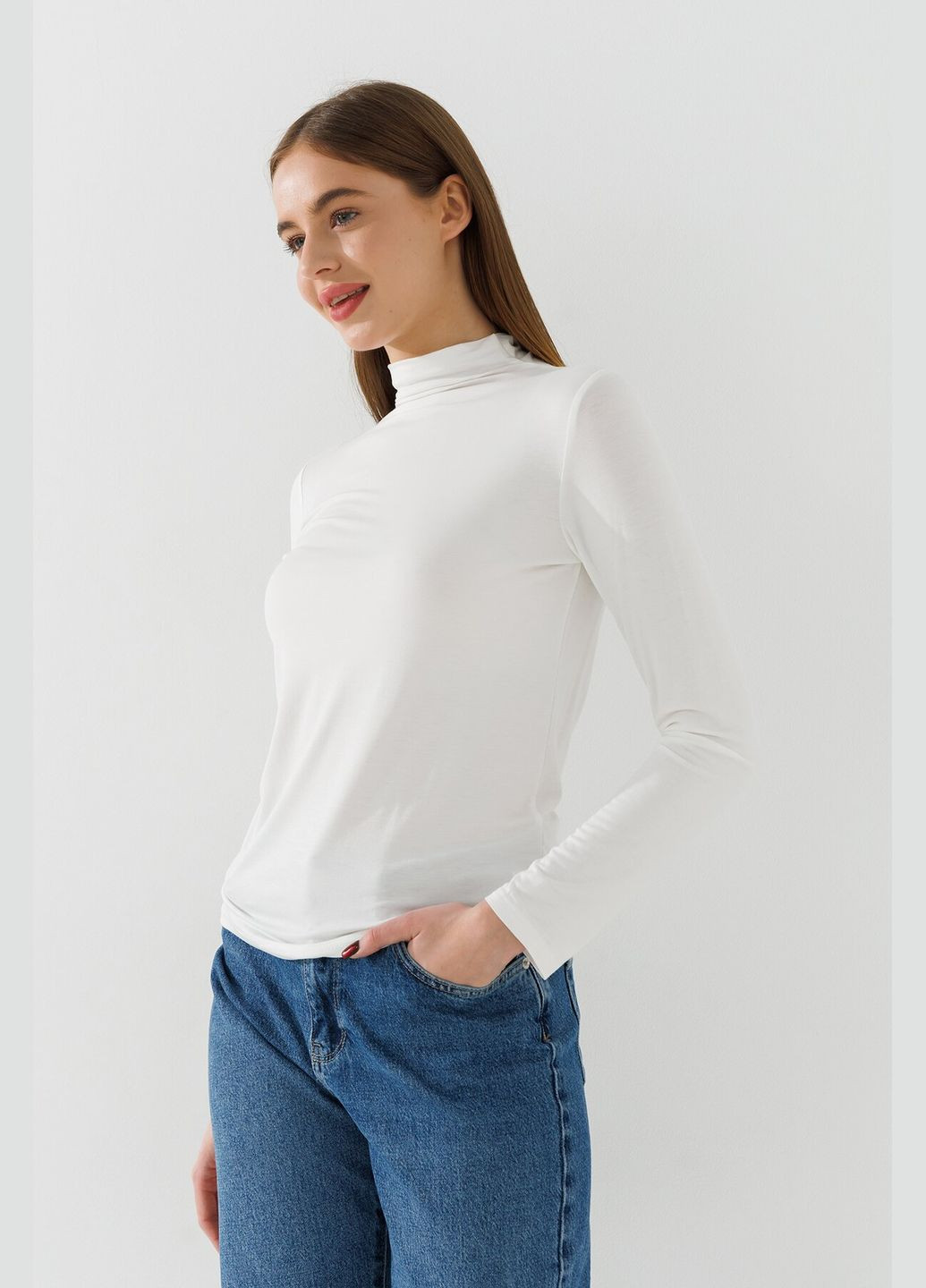 Гольф однотонный женский 9829 Белый shop (2000990900166) Jiaying (364120386)