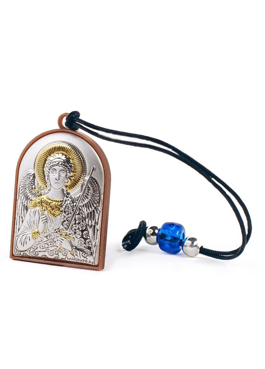 Иконы автомобильные серебряные Иконка-оберег в автомобиль Ангела Хранителя и Иисуса 3,6х2,6см на шнурочку Silver Axion (265446339)