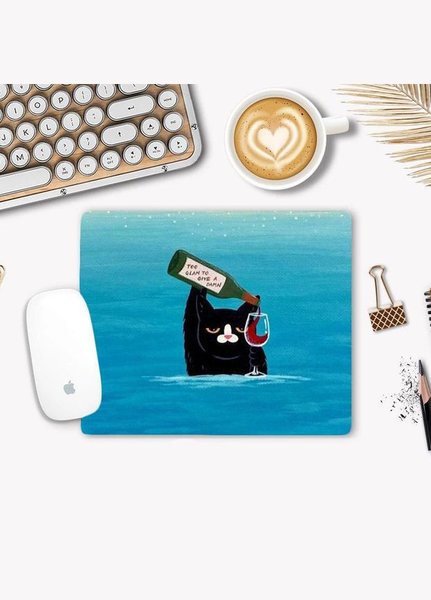 Килимок для мишки Котик та океан No Brand (302085633)