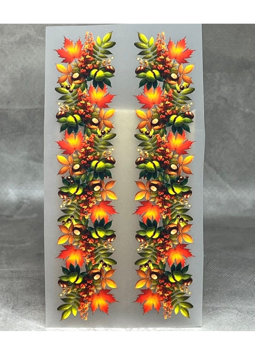 ТермоНаклейка - "Каштан-клен" (арт 018981), размер одной наклейки 2,4*10,8 см, 1 пара No Brand (358931130)