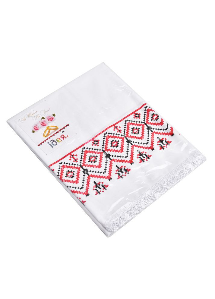 Рушник серветка з українським орнаментом IDEIA 40x140 см з мереживом No Brand (360564381)