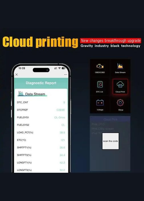 Автосканер діагностичний адаптер CarD V520 OBD-2 (RT050703) No Brand (330779010)