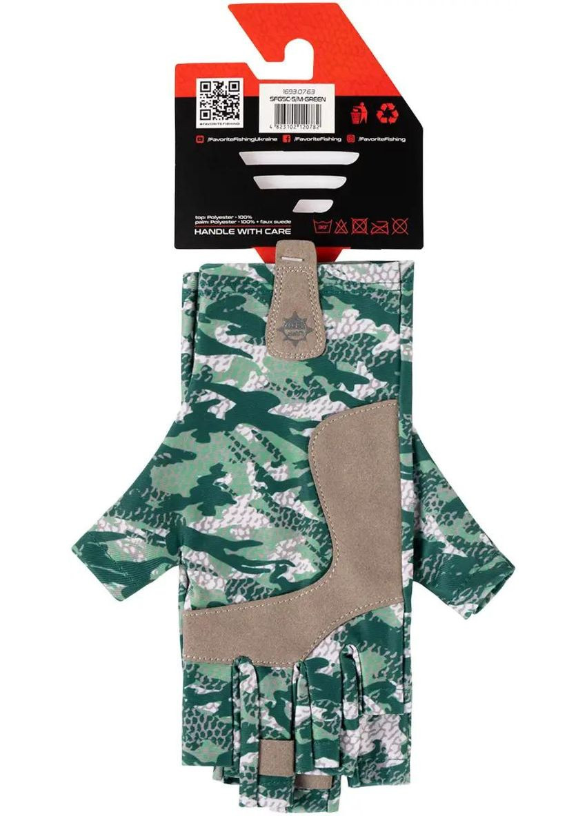 Рукавички Solar Fishing Gloves 5 Cut к:green Favorite (316441020)