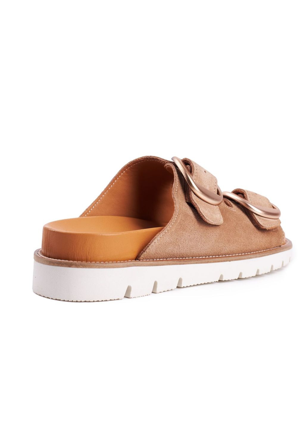 Бежевые замшевые шлепанцы 4716 Phany