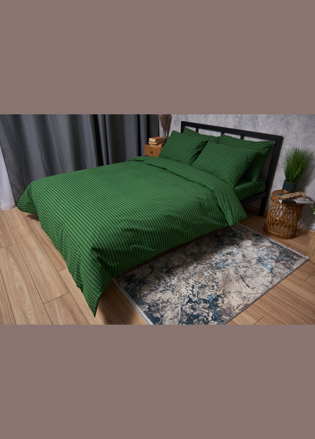 Комплект постільної білизни Бязь Gold Люкс полуторний 143х210 наволочки 2х50х70 (MS-820004426) Moon&Star Juniper (288536351)