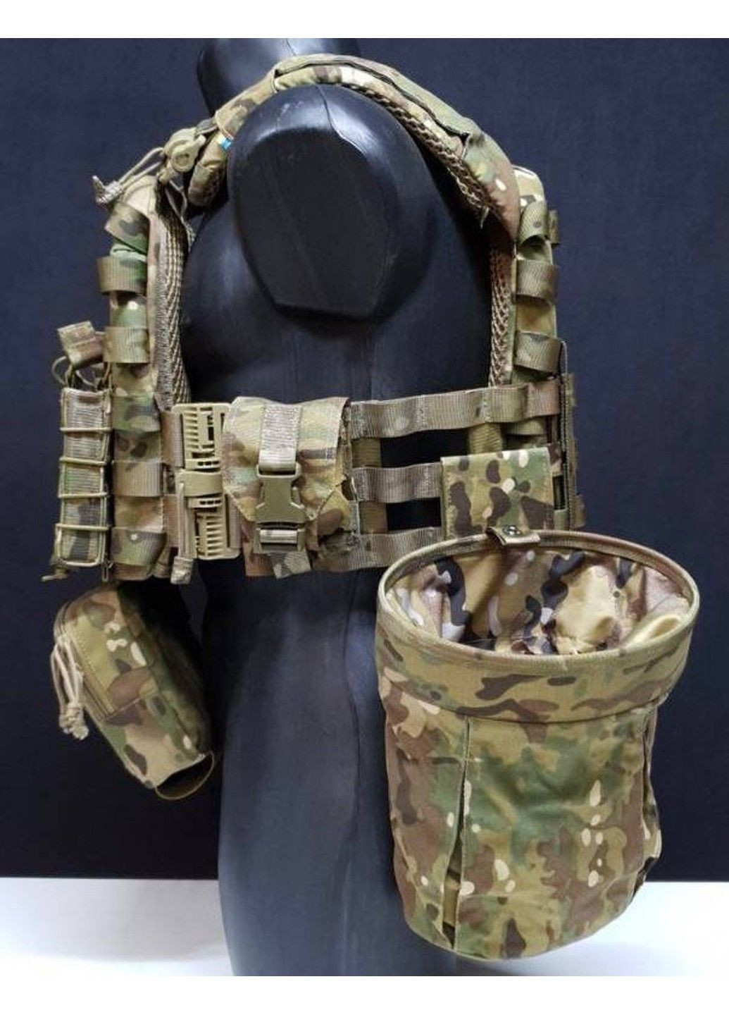 Тактичний комплект плитоноска М6 з підсумками без плит (Мультикам піксель) No Brand (332635870)