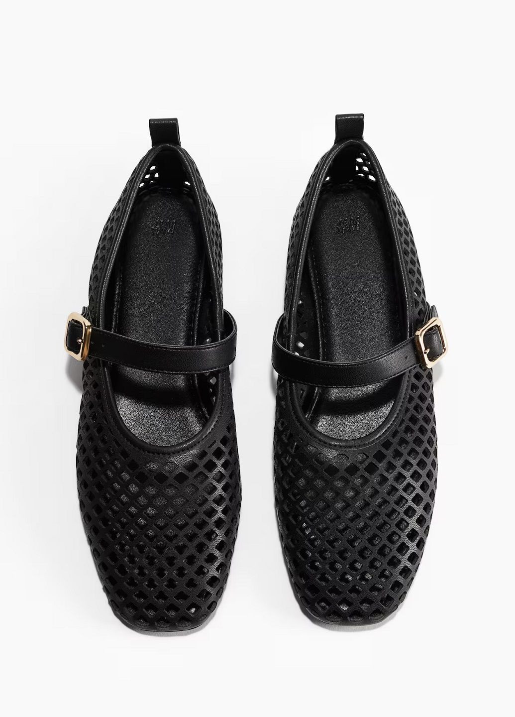 Жіночі балетки H&M | чорні однотонні штучна шкіра (323961988)