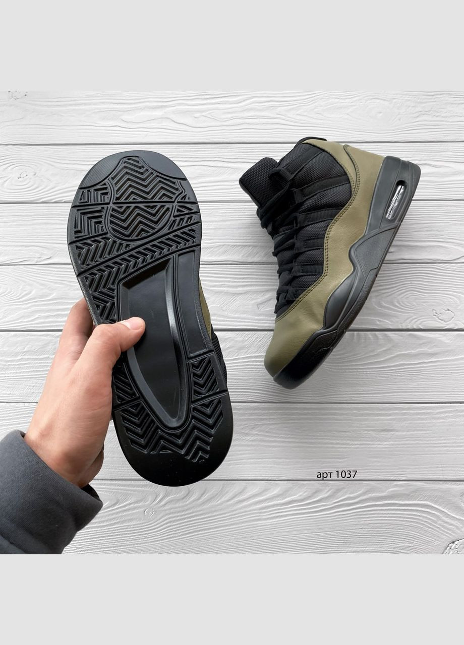 Оливковые (хаки) демисезонные кроссовки мужские jdr hight khaki Stilli