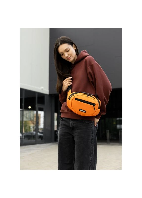 Сумка через плече жіноча бананка Flex помаранчева Sambag SB-85351029 (400734490)