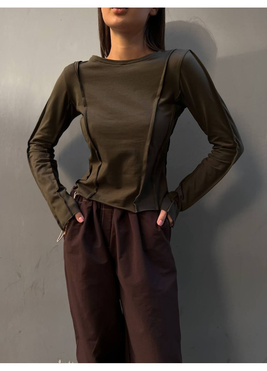 Лонгслив с декоративными швами. Luna (365840088)