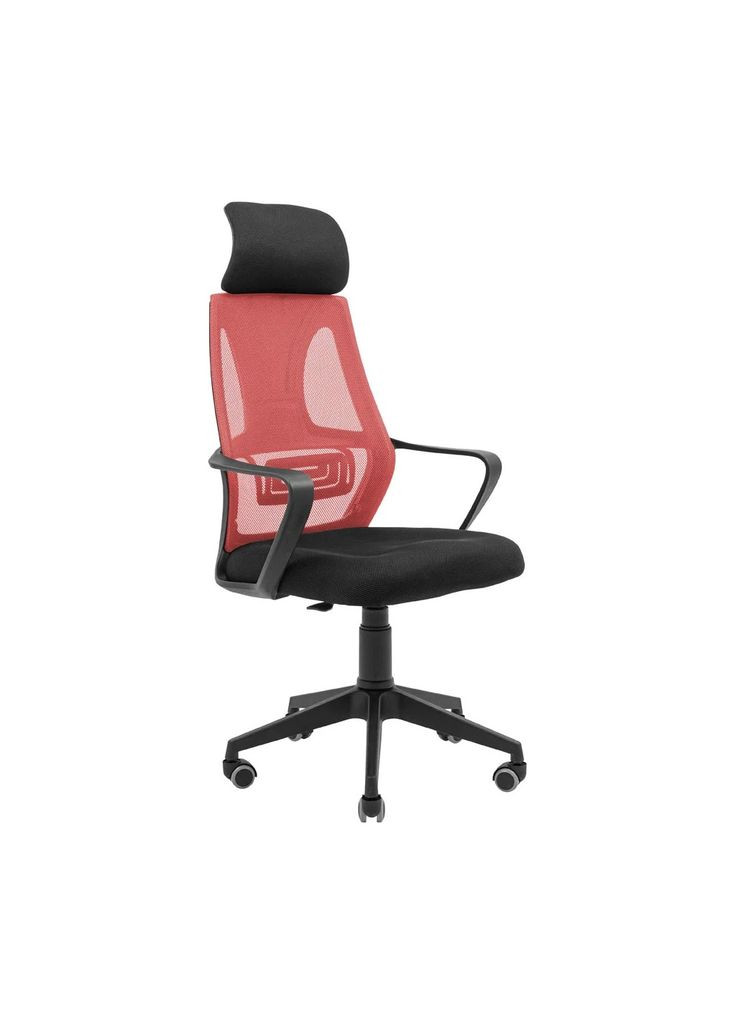 Офісне крісло (m438492) Richman Профі Пластик Піастра Сітка чорна + червона (366563864)