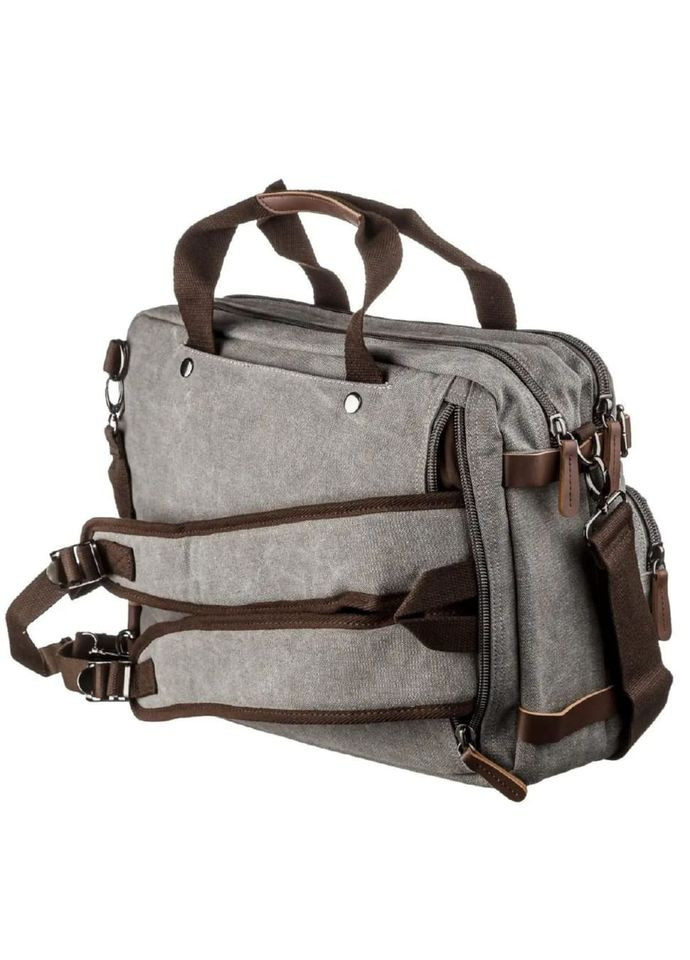 Сумка-трансформер с конвасом, серая JD2015J большая John McDee (329151163)