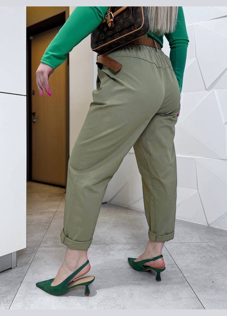 Жіночі джинси baggy колір хакі р.48/50 452966 New Trend - (289469003)