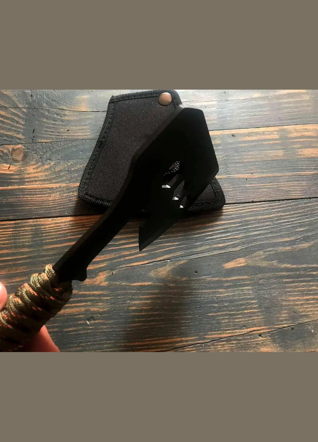 Топор метальний, туристичний Dakota AX цільнометалічний з паракордовою рукою в чохлі. No Brand (358204667)