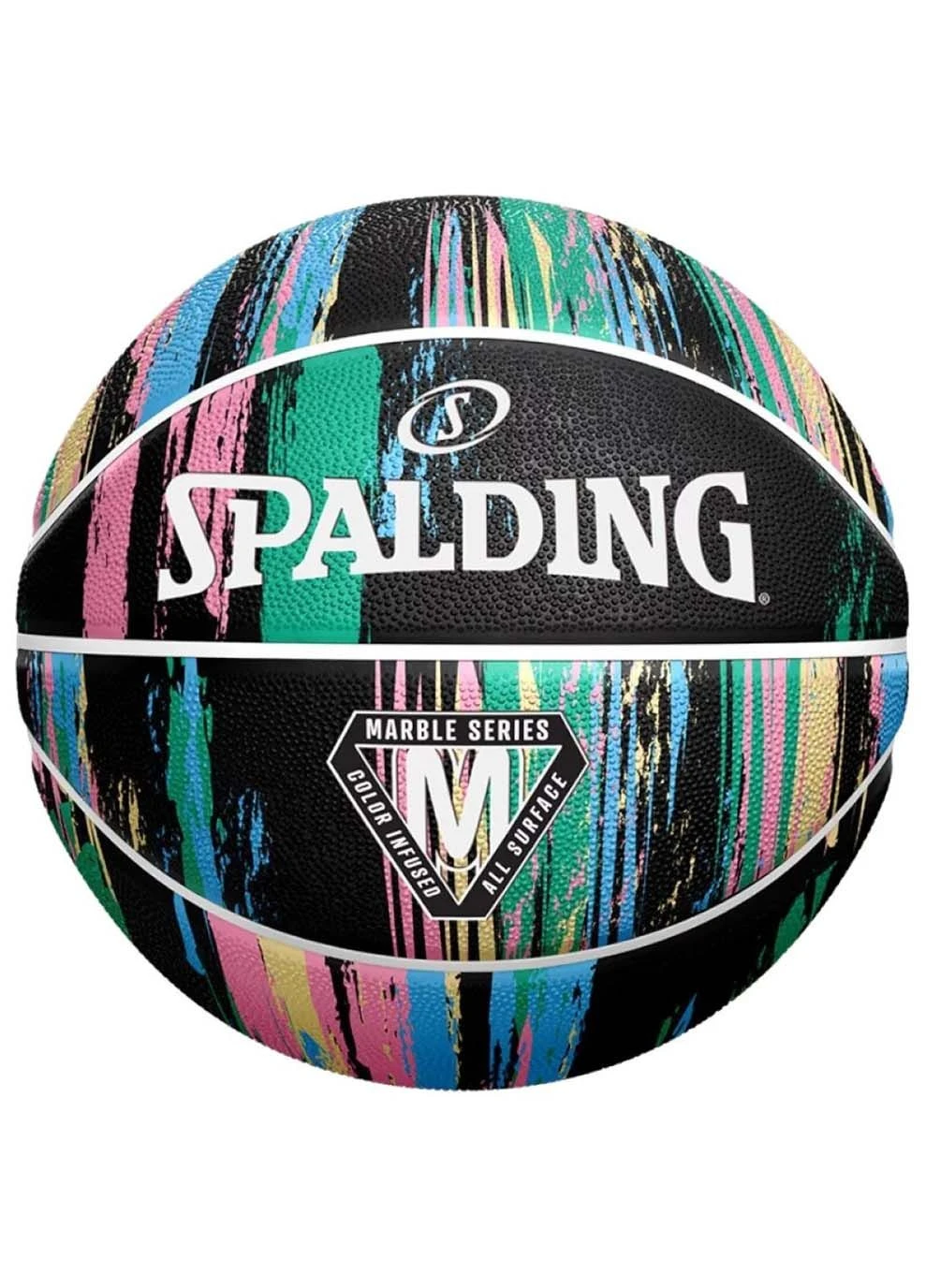 М'яч баскетбольний Marble Ball чорна пастель Уні 7 Spalding (302286741)