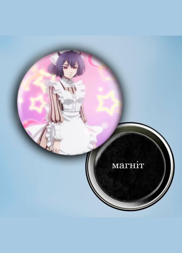 Фотомагнит (магнит на холодильник) Аниме Черный конюшина #0004 56 мм черный No Brand (309152633)