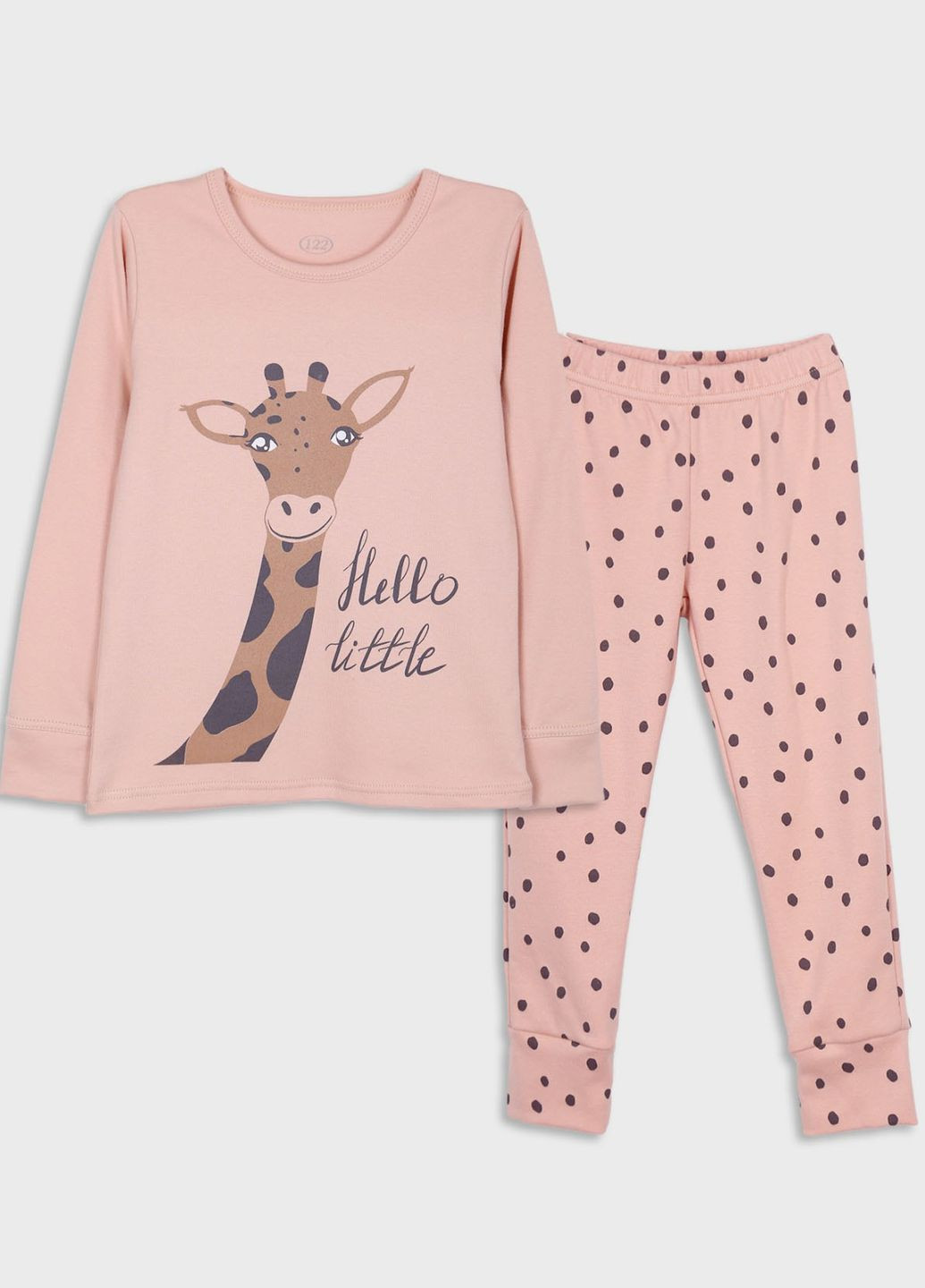 Бежева піжама для дівчинки Фламинго