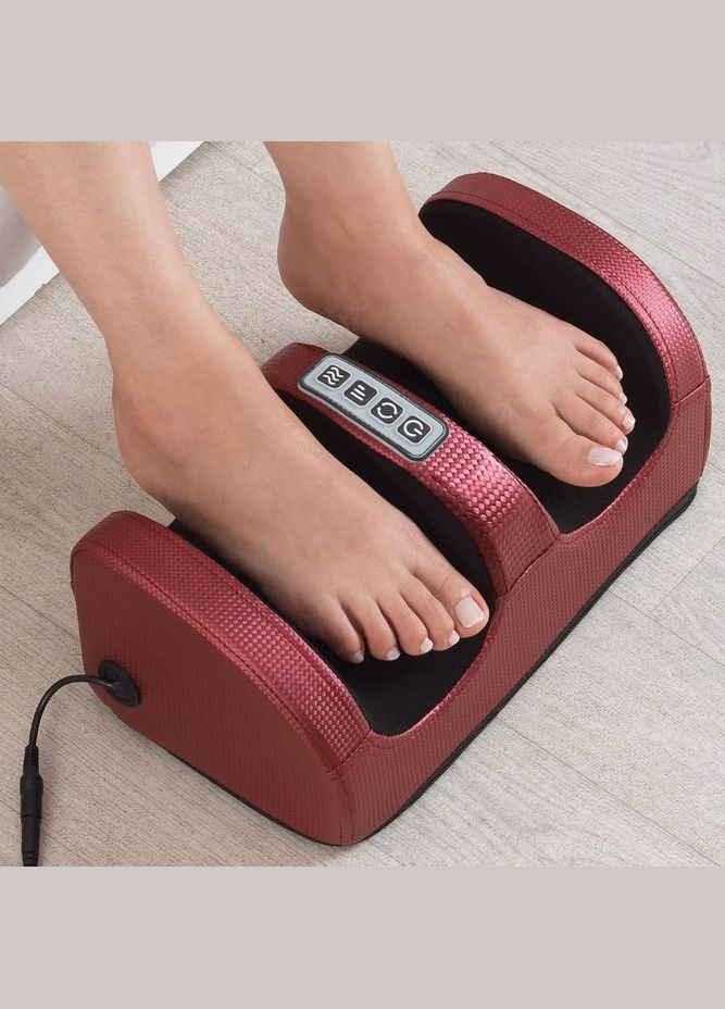 Красный массажер Renkai Mimo Foot для ног, роликовый с функцией теплового массажа, красный массажер Renkai Mimo Foot No Brand (315862508)