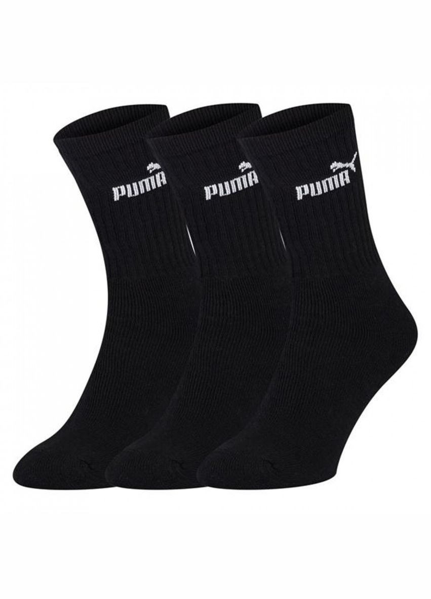 Шкарпетки 3 пари махра для жінки 883296 01 чорний Puma (257282672)