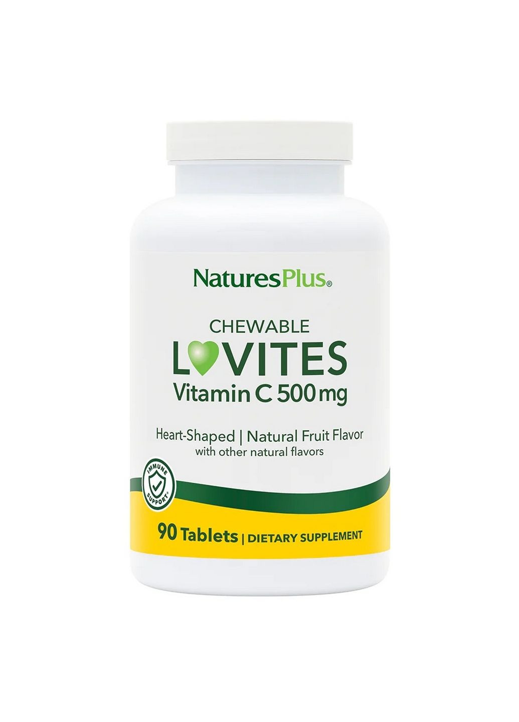 Вітаміни та мінерали Lovites Vitamin C 500 mg, 90 жувальних таблеток Natures Plus (293483152)