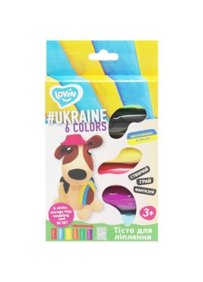 Тісто для ліплення "#Ukraine Lovin" 6 кольорів MIC (318020729)