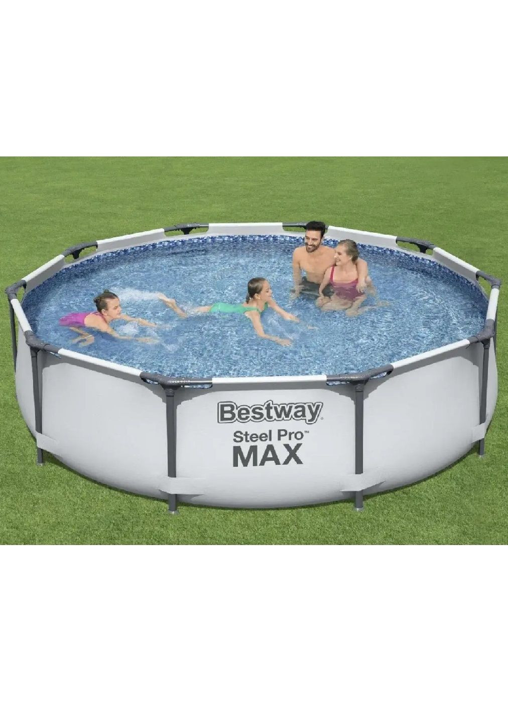 Большой каркасный бассейн с картриджным фильтром насосом для взрослых детей всей семьи 305х76 см 4678 л (477077-Prob) Unbranded (294050688)