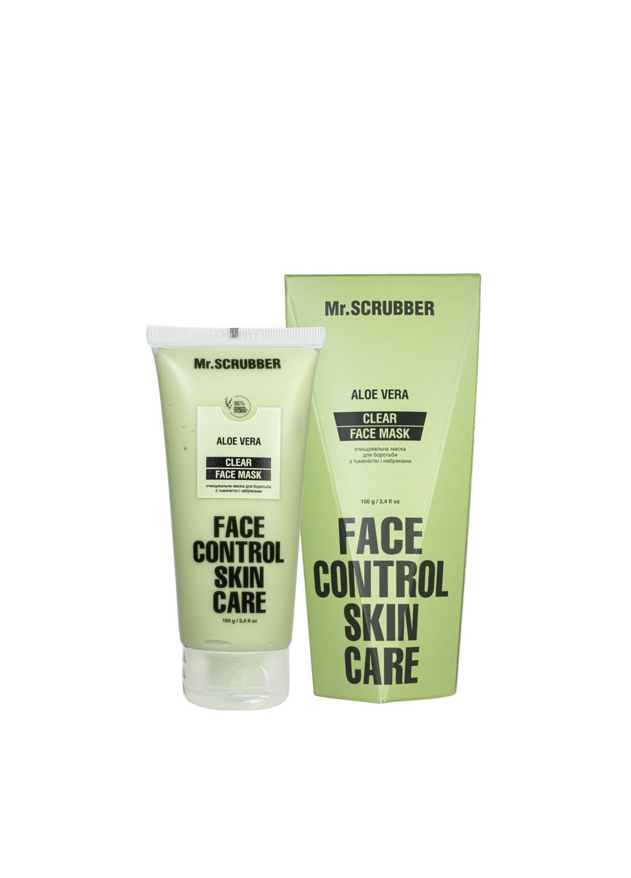Очищувальна маска для обличчя від набряків та тьмяності Clear Face Control, 100 мл Mr. Scrubber (302722110)