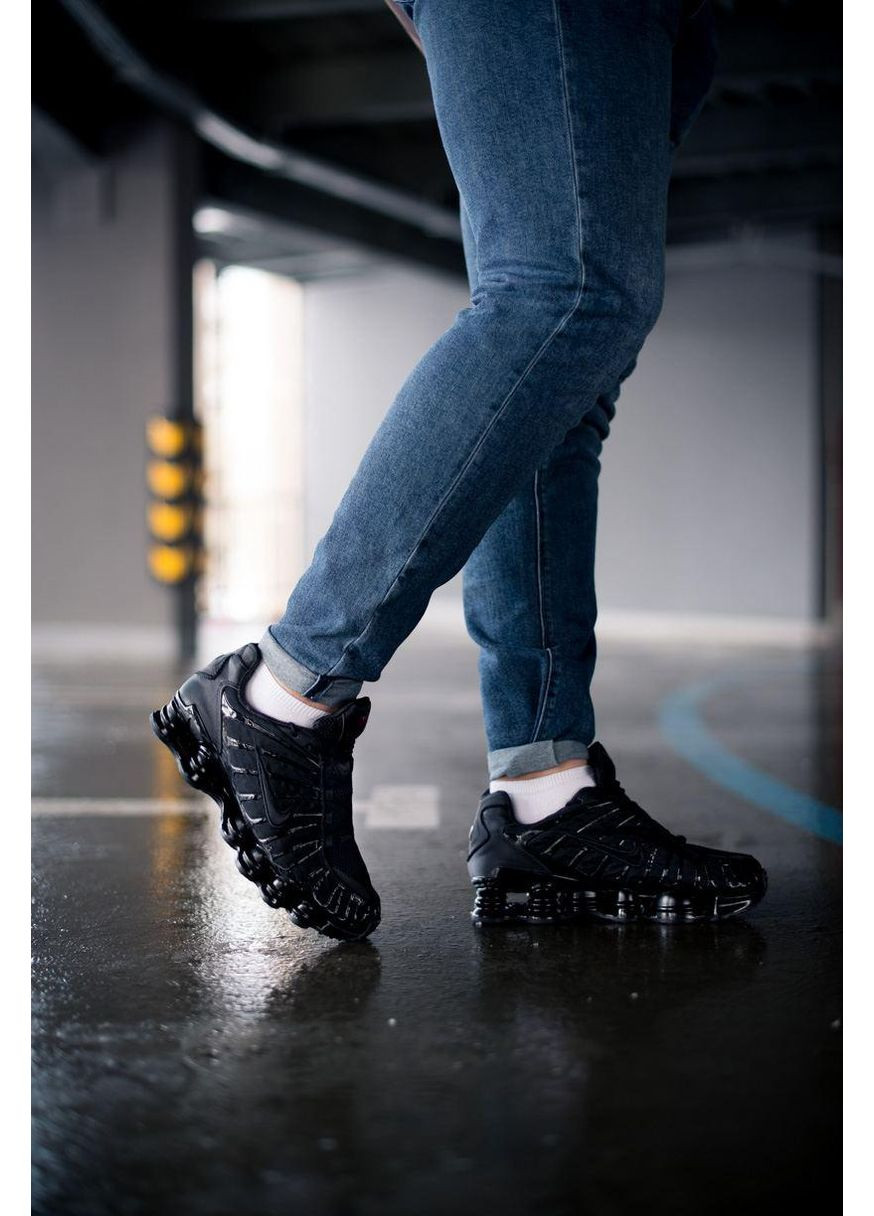 Чорні Осінні кросівки чоловічі nike shox tl black 1 найк шокс тл No Brand