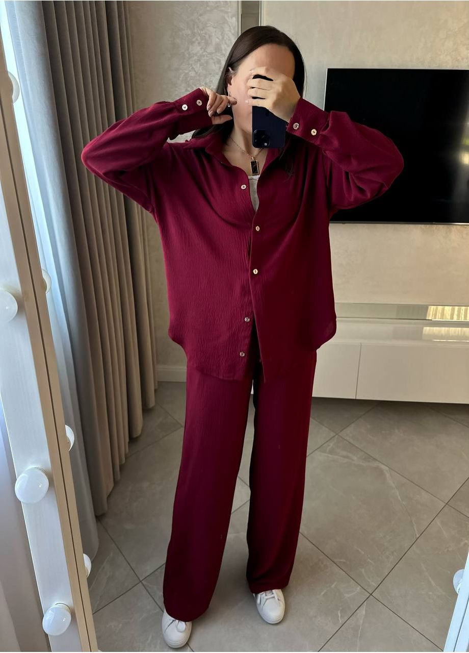 💎 Костюм «Royal Comfort» с брюками и удлиненной рубашкой — Размерная сетка в описании GD/GL Модний простір (364965584)