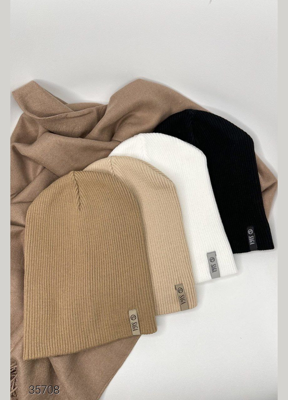 В'язана шапка-біні в рубчик Liton (316115315)