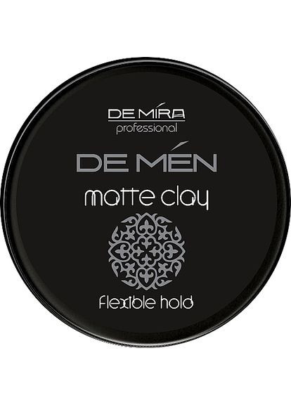 Професійна стайлінгова матова глина для укладання волосся та бороди DeMen Matte Clay 100ml (2-936782) DeMira Professional (369797073)