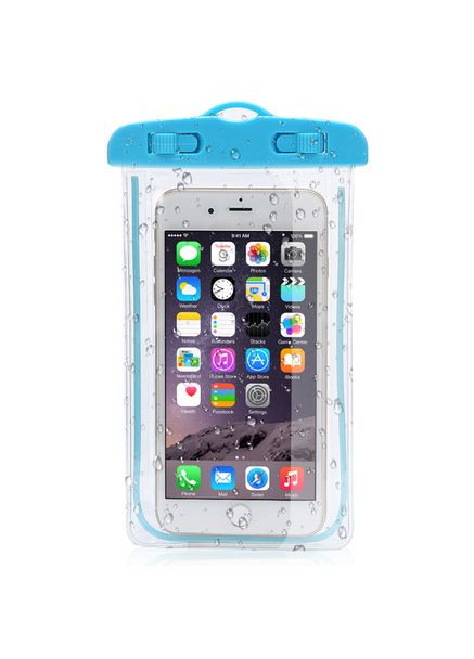 Водонепроникний чохол для телефона зі світним обідком блакитний Trends (360897166)