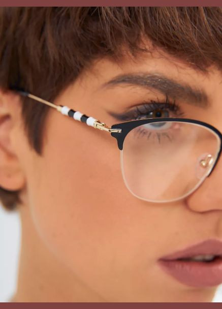 Жіночі окуляри для зору, для далини -5.50 напівоправа металл Ralph (337171399)