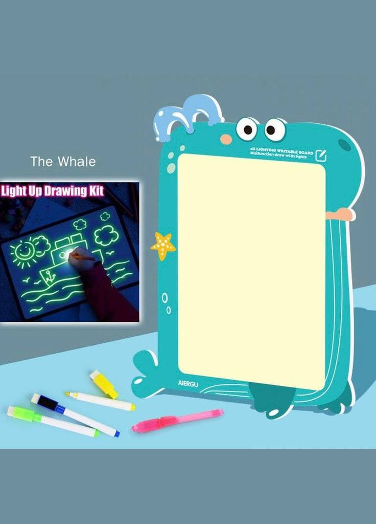 Набор для творчества Рисуй Светом SK 0018 ABC Дельфинчик Рисунок в темноте Limo Toy (327216010)