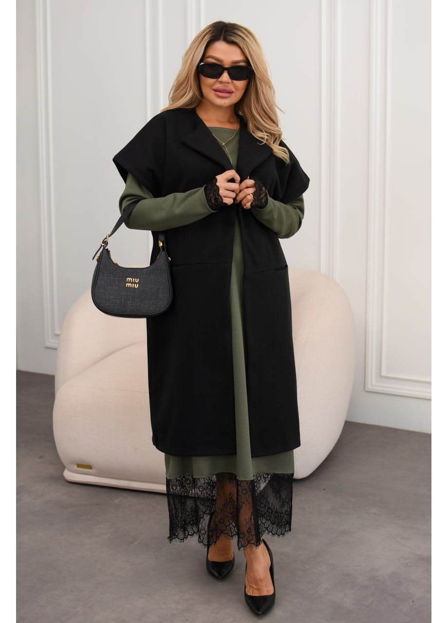 Черный демисезонный кардиган Vione