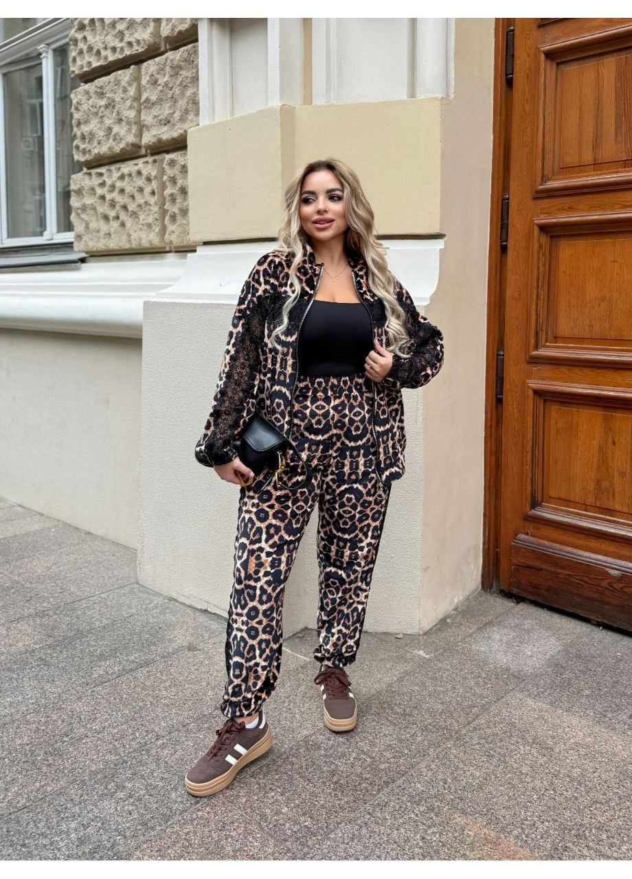 Оксамитовий костюм з мереживом (розмірна сітка в описі) DK/DL Мода без кордонів (362188883)