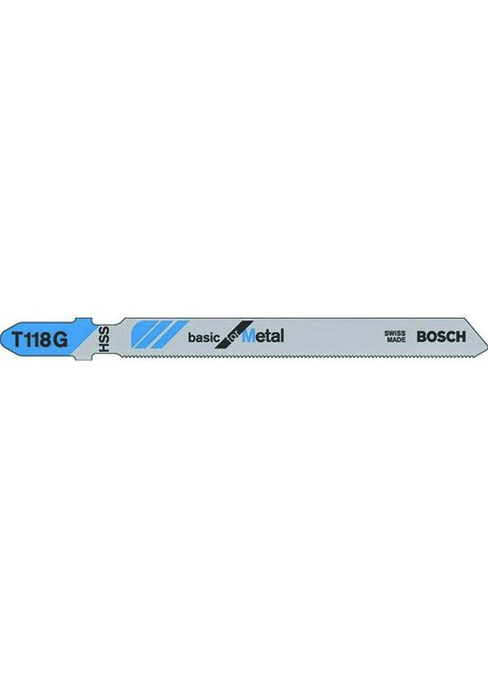 Пиляльне полотно HSS (T118G, 92 мм, 1шт) для лобзика по металу (20632) Bosch (290253088)