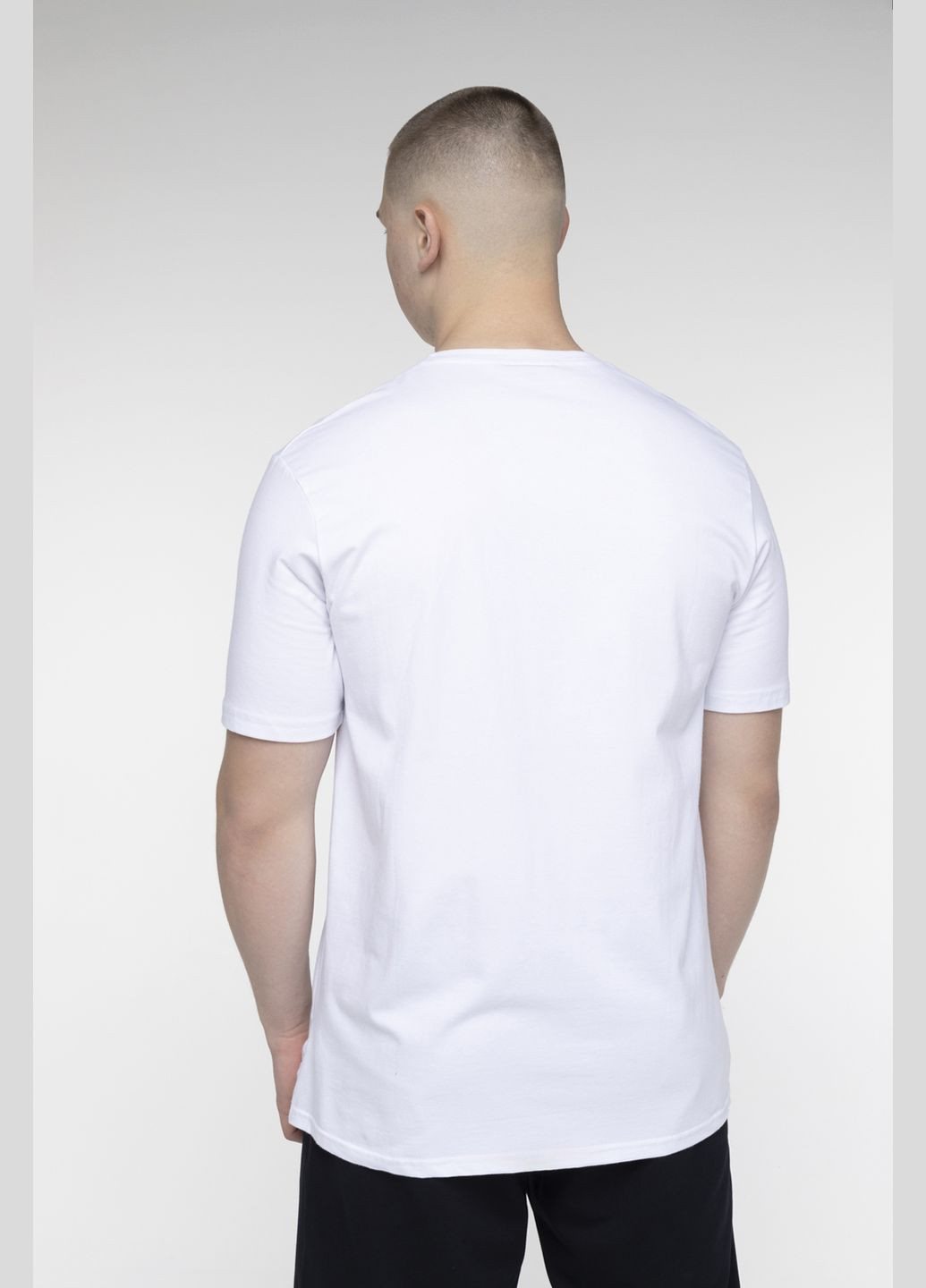 Біла футболка з принтом чоловіча dms-015 білий Demos