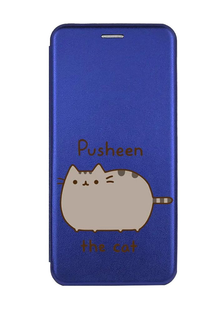 Чехол-книга синий с рисунком на Samsung A55 (A556) Пушин котик (принт 412) CASE CONTROL (365435354)