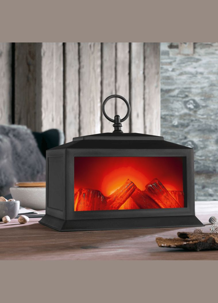 Утинка! Новогодний LED фонарь – камин с имитацией огня и таймером. Livarno home (365591440)
