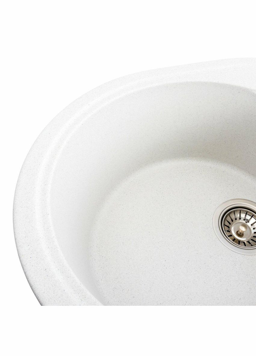 Гранитная мойка для кухни 5847 ONYX матовая (белая в точку) Valeso (342070751)