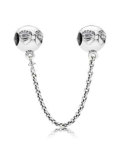 Срібна захистний ланцюжок Пандора "Витончений бант" 791780CZ Kabluchka (355344276)