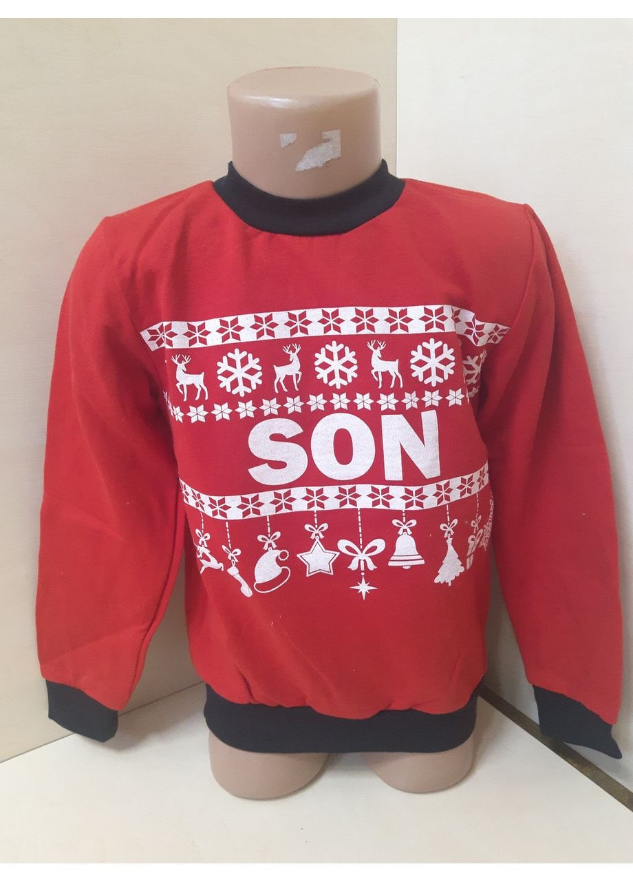 Свитшот детский Новогодний family look для мальчика 92 98 104 110 116 No Brand (366080098)