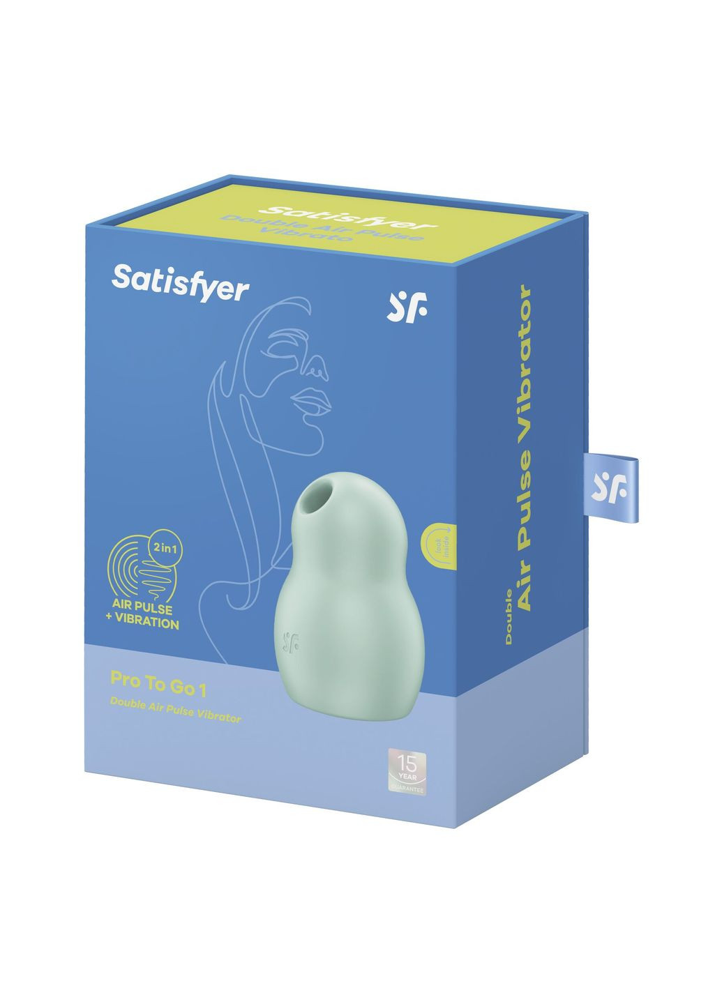 Вакуумный стимулятор с вибрацией Pro To Go 1 Mint Satisfyer (297587484)
