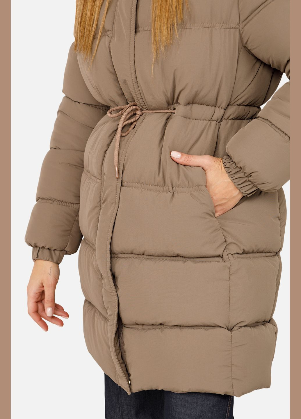 Коричнева зимня жіноча куртка колір коричневий цб-00259692 Yuki