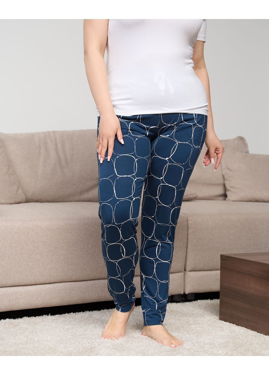 Жіночі піжамні штани віскоза Plus size Nicoletta (349444385)